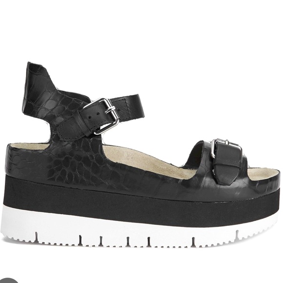 NWT ASH Women's Vera Flatform Leather Sandals. Size 40 - Picture 2 of 10